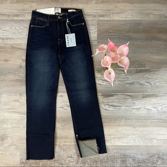 Frame Denim Le High Straight Cropped Fort Fellah - Picture 4 of 16